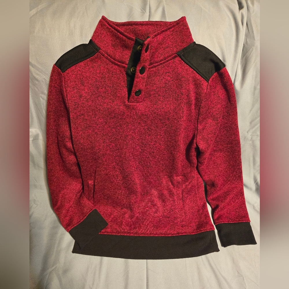 Boys Red Urban Pipeline Sweater - Medium